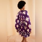 Ulla Johnson Emery Dress Cassis Blur Silk Ruffles Purple Cream Tie Dye Size 4 Photo 14