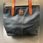 Dooney & Bourke  Eva Large Zip Shopper Black and Brown‎ Slouchy Leather Tote Photo 1