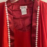 Just Love  Women’s Red Robe XL White Flower Accents Bust 40” Length 38” Photo 2