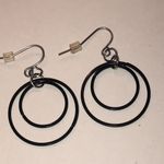 Elegant Black Double Hoop Boho Earrings Photo 1