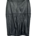 INC International Concepts Faux Leather Pencil Skirt Size 4P Black Photo 0