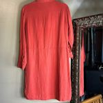 John Mark  Orange Long Sleeve Dress 100% Tencel Size Small Photo 5