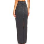 Good American  Tube Denim Maxi Skirt in Black Size 4/27 MSRV $189 Photo 1