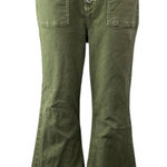 Loft Made and Loved Green Button Fly Flared Bootcut Bell Bottom Denim Jeans Sz 8 Photo 0