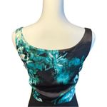 T Tahari T. Tahari Floral Dress with Bright Green Side Zipper Sz 4 Photo 10