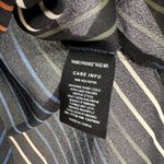 Who What Wear size XS sleeveless blouse black with multi color stripes down Photo 4