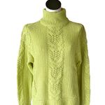 VERO MODA NWT   Cable Knit  Mock Neck Turtleneck Sweater  Lime Green Small Photo 2