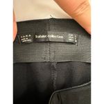 ZARA  Large Black Leggings with Faux Leather Side Panels Photo 2