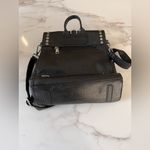 JOSEKO Black Leather Stud Rivet Crossbody Purse Shoulder Bag Vintage Multi Wear Photo 6