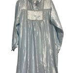 Vintage Arie Women's Nightgown Lingerie Silky Feel Embroidered Blue Size M Size M Photo 1