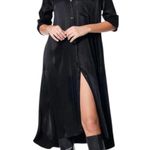 YFB Young Fabulous & Broke Scarlet Dress Flowy Long Sleeve Satin Black Medium Photo 4