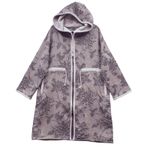 Humility Women's SAS LA FEE Floral Jacquard Hooded Jacket Italy France M Tan Size 36 Photo 0