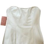 BHLDN  Anthropologie Women’s Flamenco Hem Asymmetrical White Fitted Midi Dress M Photo 2