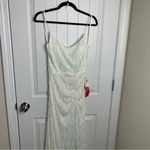 B Darlin white fringe sequin slit front maxi dress homecoming prom bridal shower Photo 1