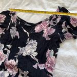 Nostalgia Black and Pink Floral Maxi Dress Size M Photo 5