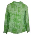 IBKUL Andrea Long Sleeve M UPF 50 1/4 Zip Golf Tennis Top Lime Green Mesh Sleeve Size M Photo 2