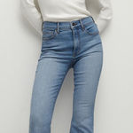 Veronica Beard  Carson Ankle Flare High-Rise Washed Denim Jeans Size 27 Photo 0