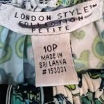 London Times aqua green and white print halter dress size 10P Photo 5