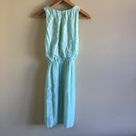 Mango  Suit chiffon mint green dress Belted‎ V Neck Photo 2