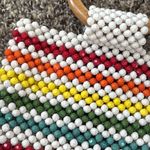 Lulu NYC Aiby Beaded Mini Tote Handbag Red Photo 4