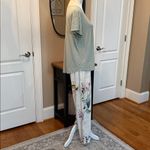 Soma  Cool Nights Pajama Set Mint Green V-Neck Top & Tropical Printed Pant Size L Photo 7