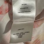 T Tahari  Women’s Small Sleeveless Sheer Zip Vest Blouse White Pink Chiffon Retro Photo 7