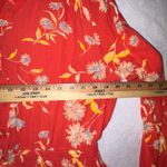 Free People  Ruthie Coral Floral Print Button Front Mini Shirt Dress flowy Large Photo 8