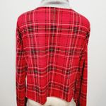 Blush & Bloom red plaid hoodie size xl Photo 5