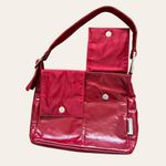 Abbyson vintage 2000s cherry red leather handbag/shoulder bag purse Photo 1