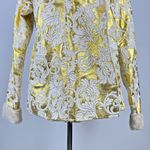 Johnny Was NWOT  Fur & Faux Suede Floral Embroidered Coat Jacket Pockets Size S Photo 4