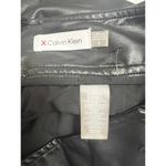 Calvin Klein Women's Black Faux-Leather Faux-Wrap Mini Skirt Size 8 Photo 7