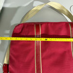 Coach  Tote Bag Canvas RED & British‎ Tan 70108 Weekender Travel Carryon Rare! Photo 11