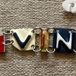 JLP Fine Art handmade silver red white blue adjustable license plate bracelet Multiple Photo 3