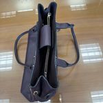 Coach Women's Swagger Carryall Pebble Leather Satchel Bag Oxblood Maroon Photo 7