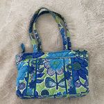 Vera Bradley Blue and Green Floral Medium Bag Photo 1