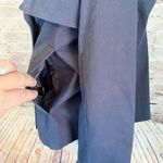 Bagatelle Womens Trench Coat Cropped Stretch Belted Cuff Stretch Blue Medium Photo 4