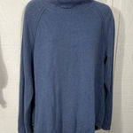 Jeanne pierre  Blue Knit Turtleneck Sweater Size XL EUC Photo 0