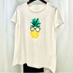 Kate Spade Pineapple Tee Medium 100% Cotton Photo 2