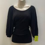 Max Studio *NWT*  Black Scoop Neck 3/4 Lantern Sleeve Sweater Photo 1