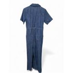 Marine layer  XS Joni Jumpsuit Dark Denim One Piece Outfit Wide Leg Short Sleeve Photo 6