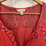 Lucky Brand Embroidered Woven Mix Tunic Photo 4