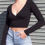Brandy Melville Black Long Sleeve Amara Top Photo 0