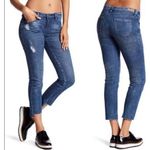 BLANK NYC Intro Distressed Raw Frayed Released Step Hem Jeans Size 30 Denim Blue Photo 1