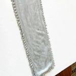 Chico's Silver Gray Lightweight Scarf Rayon Blend Lace Edge Wedding Wrap Skinny Photo 4