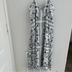 Madewell Embroidered Deep V-Neck Midi Dress in Bandana Size: L, NWT Photo 2