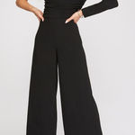 She & Sky NWT  black one shoulder long sleeve wide leg jumpsuit Photo 0