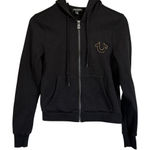 True Religion  Alumni Black Full Zip Hoodie Women’s Size Medium Photo 0