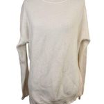 Athleta  White Rest Day Asymmetrical Crew Knit Sweater Size Small Photo 0