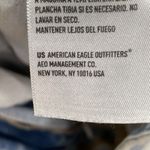 American Eagle Mom Jeans 12 Stretch Distressed Destroyed Chewed Hem Light Wash Photo 8