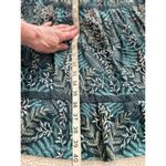 LC Lauren Conrad Dress Sleeveless Tie Neck Tiered Skirt Forest Green Floral Sz S Photo 10